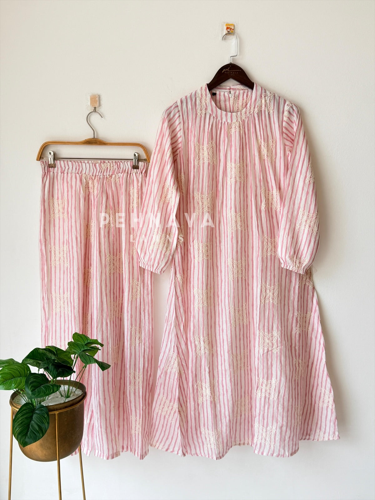 Stripe Embroidered Co-ord Set-4147 - Pehnava Lawns