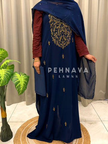 Premium Handworked Chiffon Unstitched Suit-SM-806