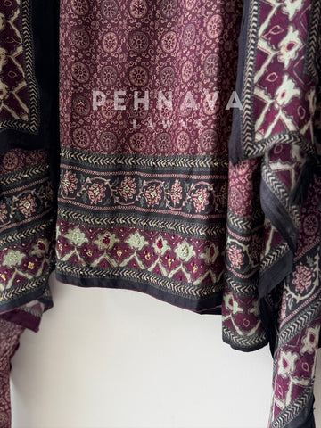 Ajrak Printed Unstitched Suit