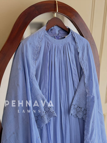 Round Neck Pleated Suit Set