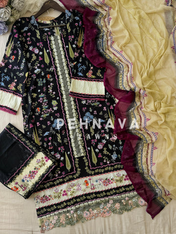 Blush Garden Embroidered Lawn Suit