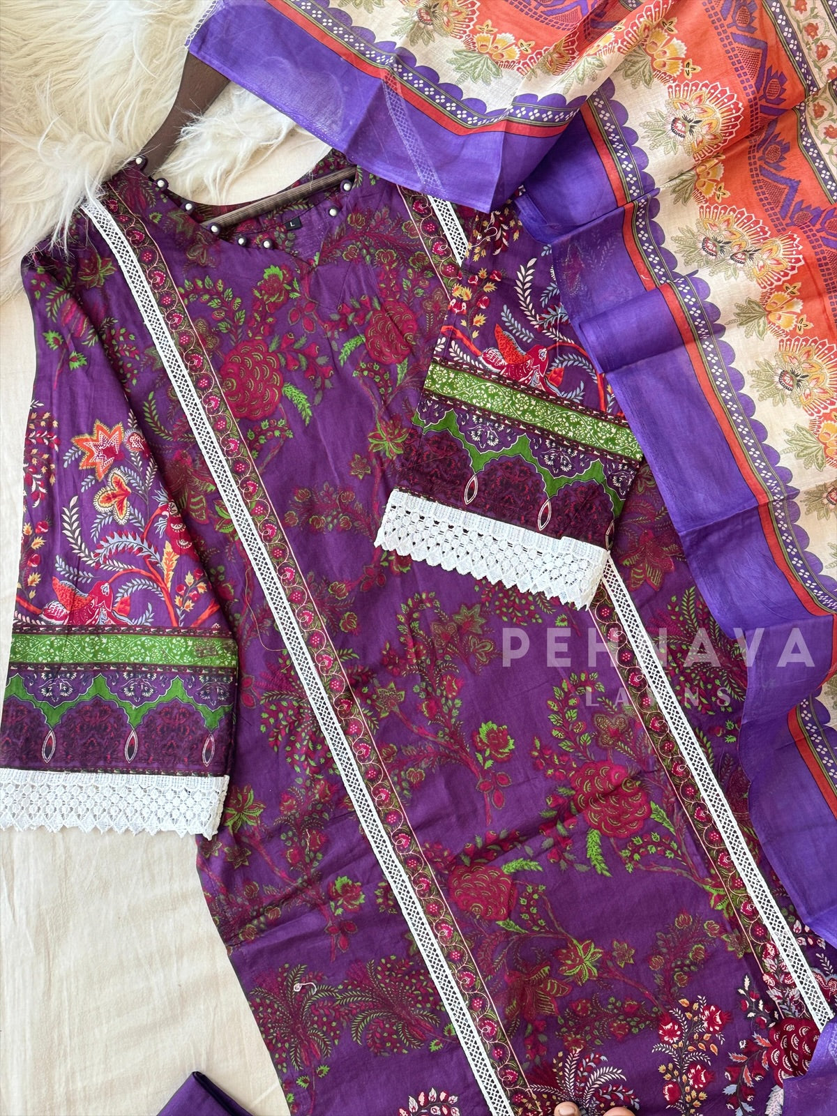 Cotton Printed Suit Set-1302