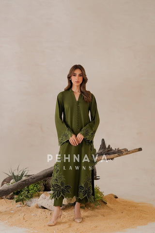 Cut work Ready to Wear 2pc Suit- J7101