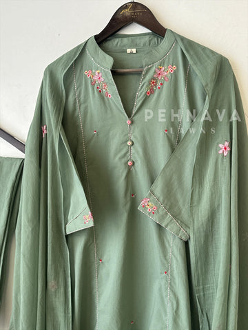Embroidered Cotton Casual Suit-3028 - Pehnava Lawns