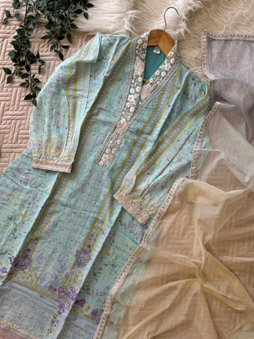 Cotton Printed Casual Suit-3