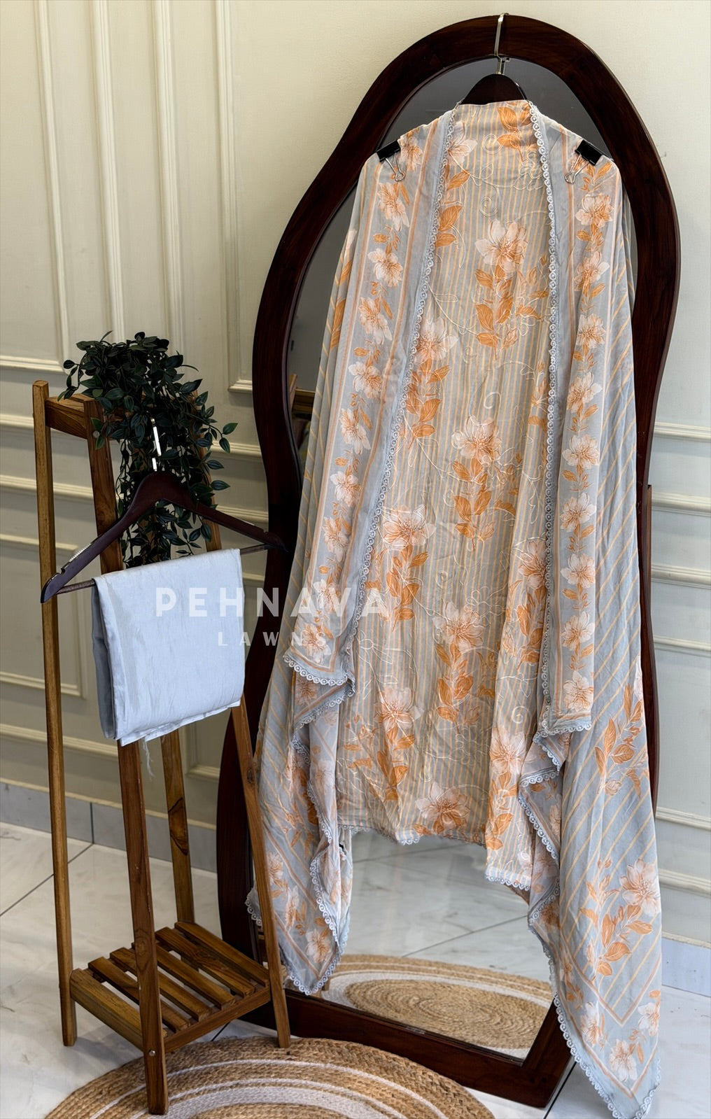 Floral Embroidered Unstitched Suit