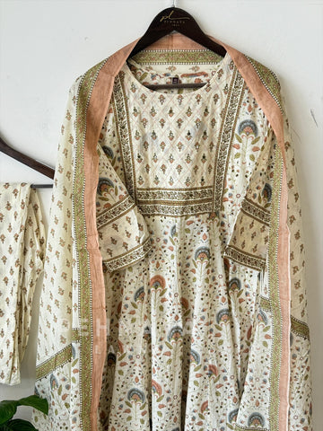 Off-White Patterned Suit-18545 - Pehnava Lawns