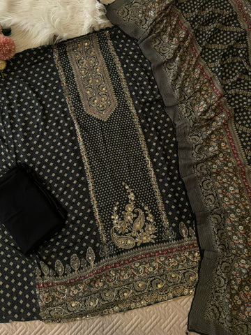 Premium viscous muslin suit-243