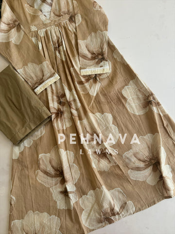 Soft Floral Luxe Cotton Coord Set - Pehnava Lawns