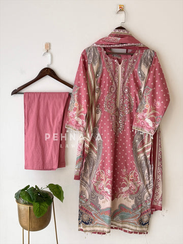 Casual Ready To Wear Printed Suit-12938