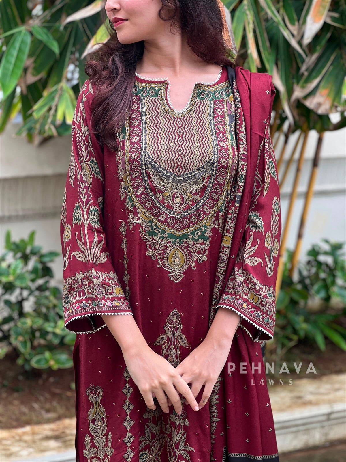 Muslin Unstitched Suit-356