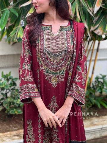 Muslin Unstitched Suit-356