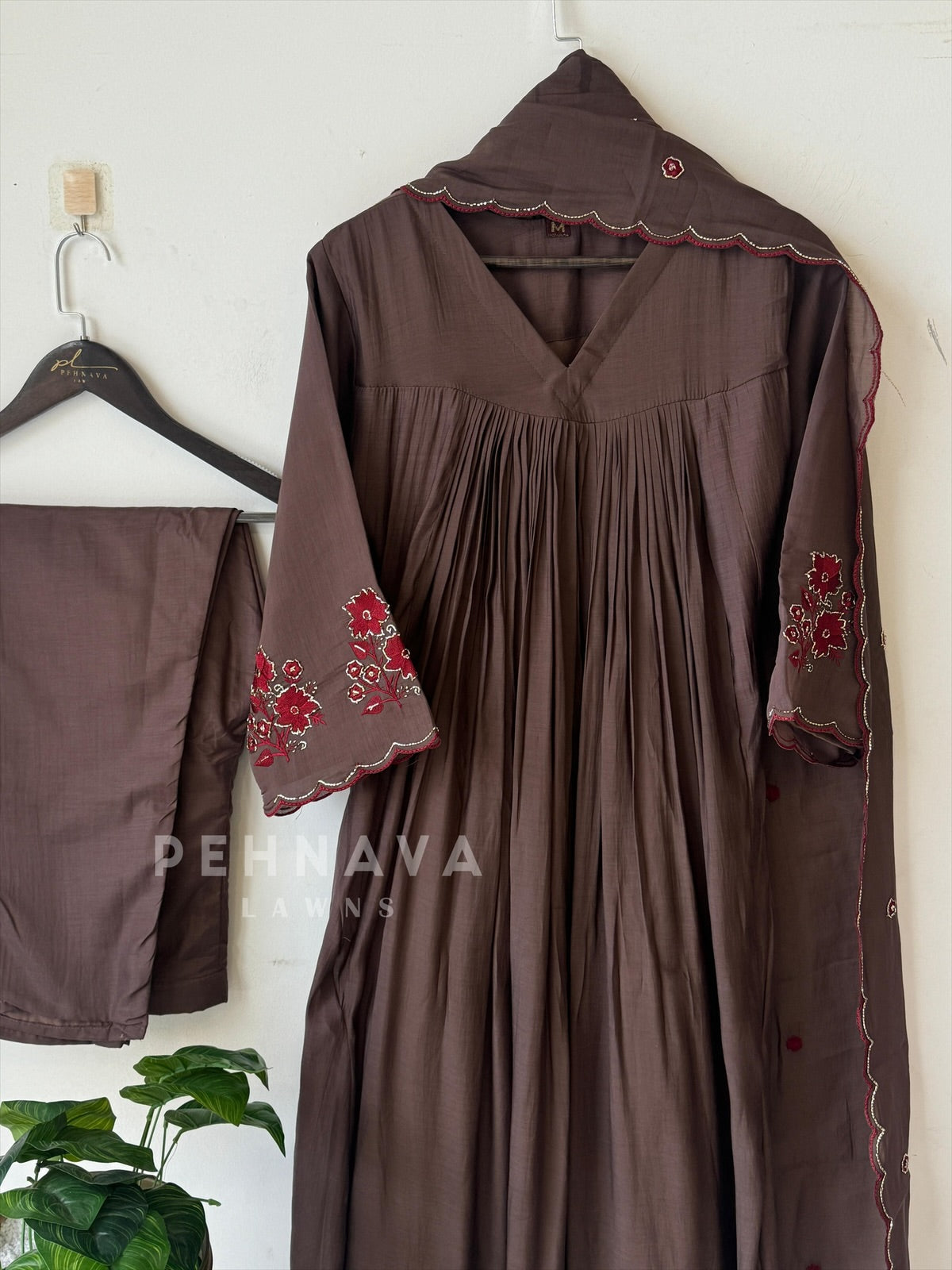 Handworked pleated suit [6-8 Days Dispatching Time] - Pehnava Lawns