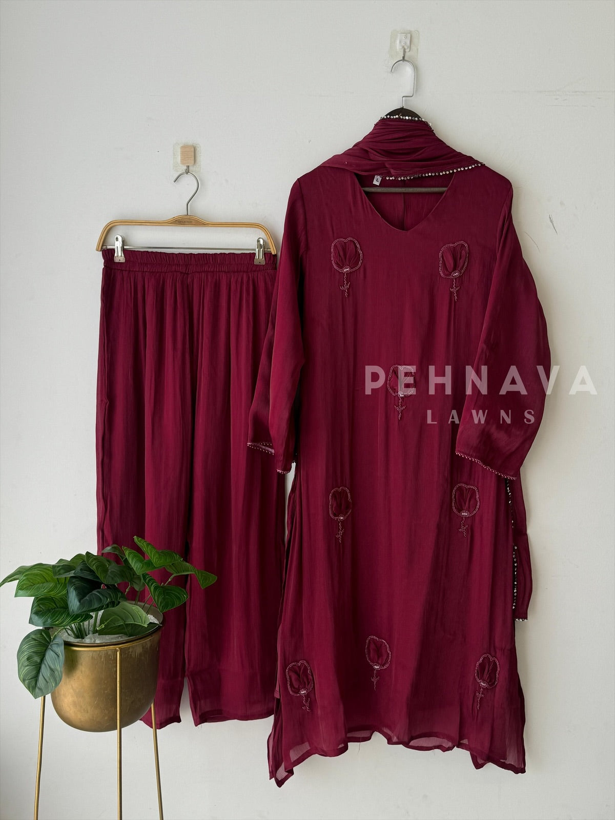 Shimmer A-line 3 peice Suit-3617 - Pehnava Lawns