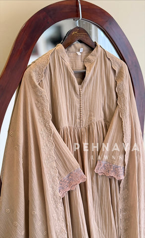 Lace-Trimmed Kurta Set-6404