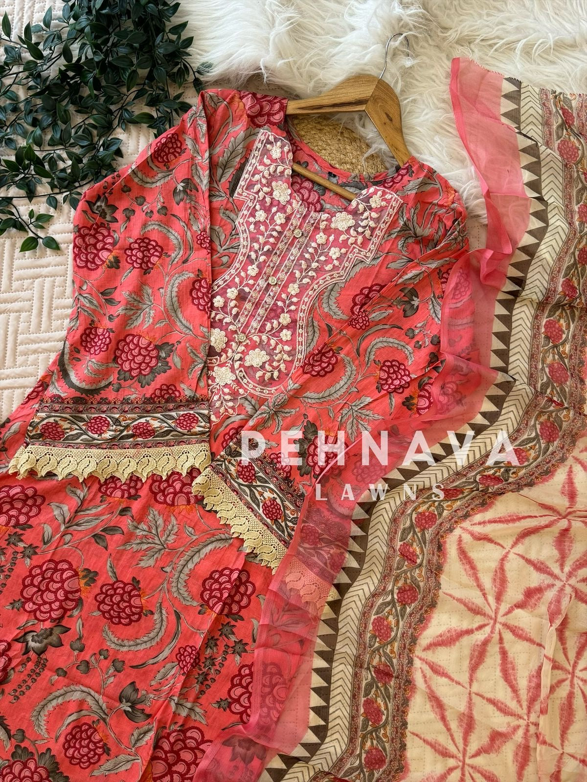 New Pink Cotton Casual Suit-1277
