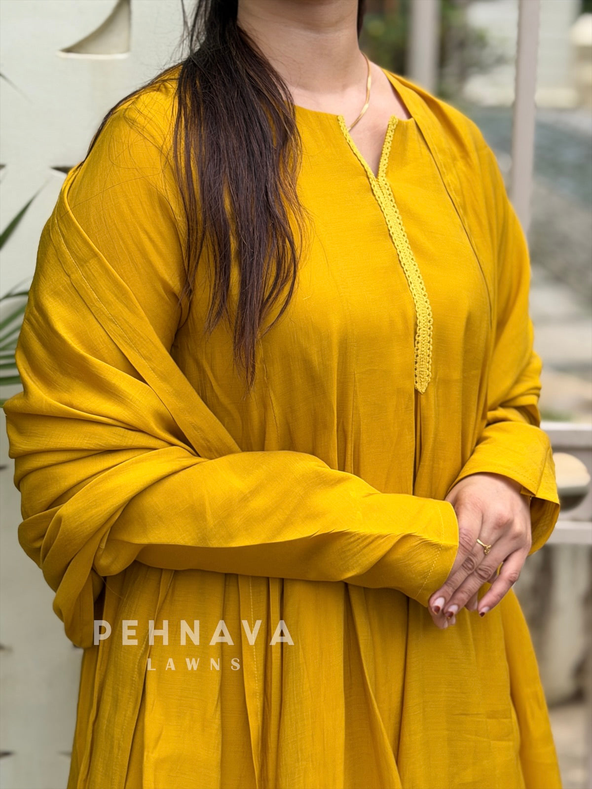 Floral Detailed Tunic set B215 - Pehnava Lawns