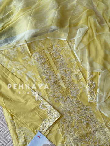 Embroidered Semi Stitched Suit-1911