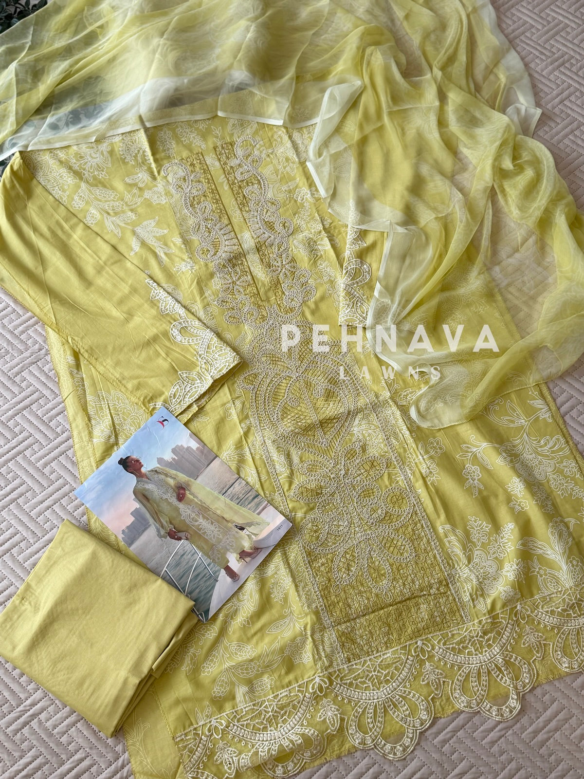 Embroidered Semi Stitched Suit-1911