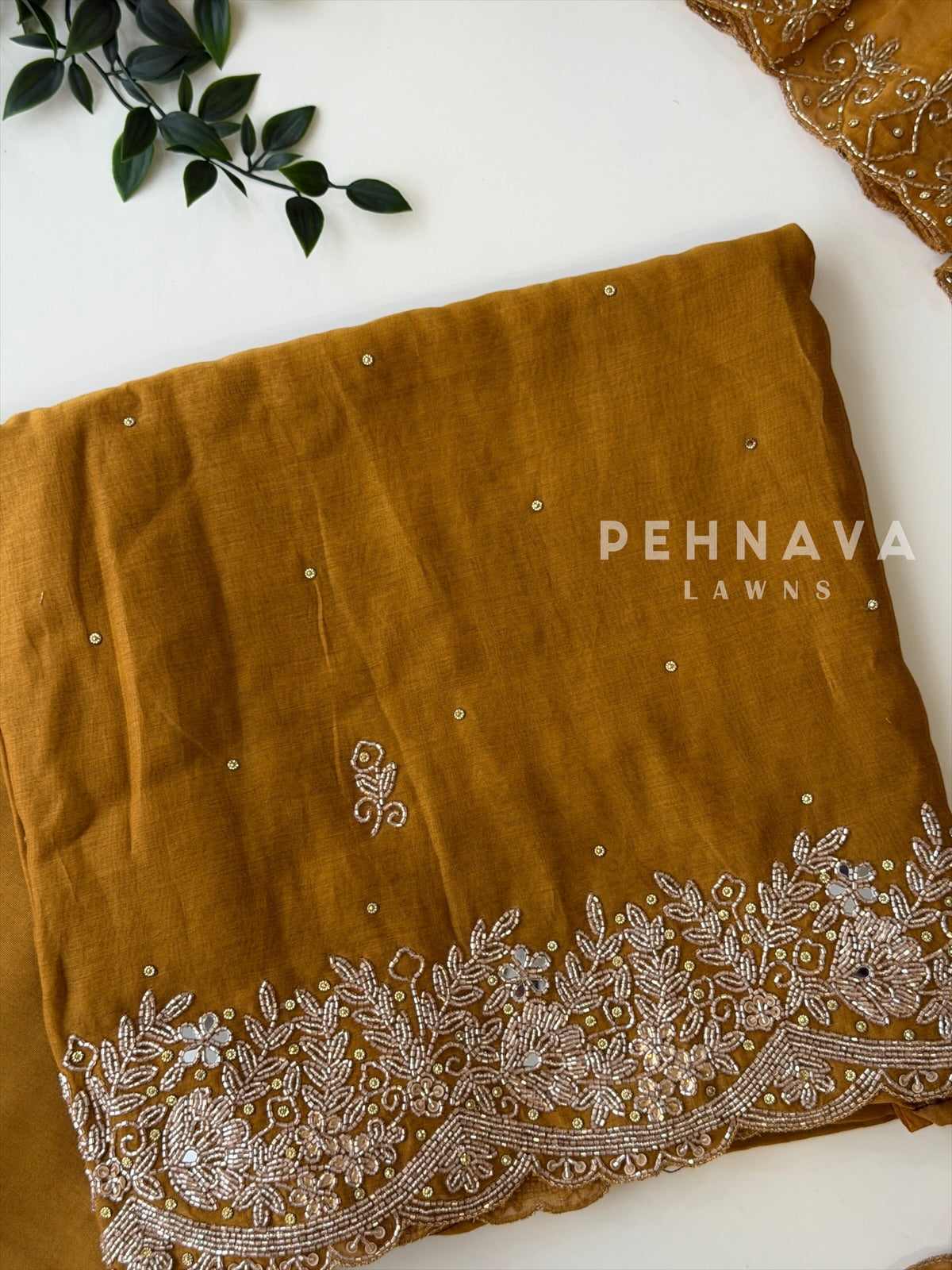Chanderi Handworked Unstitched Suit-18566
