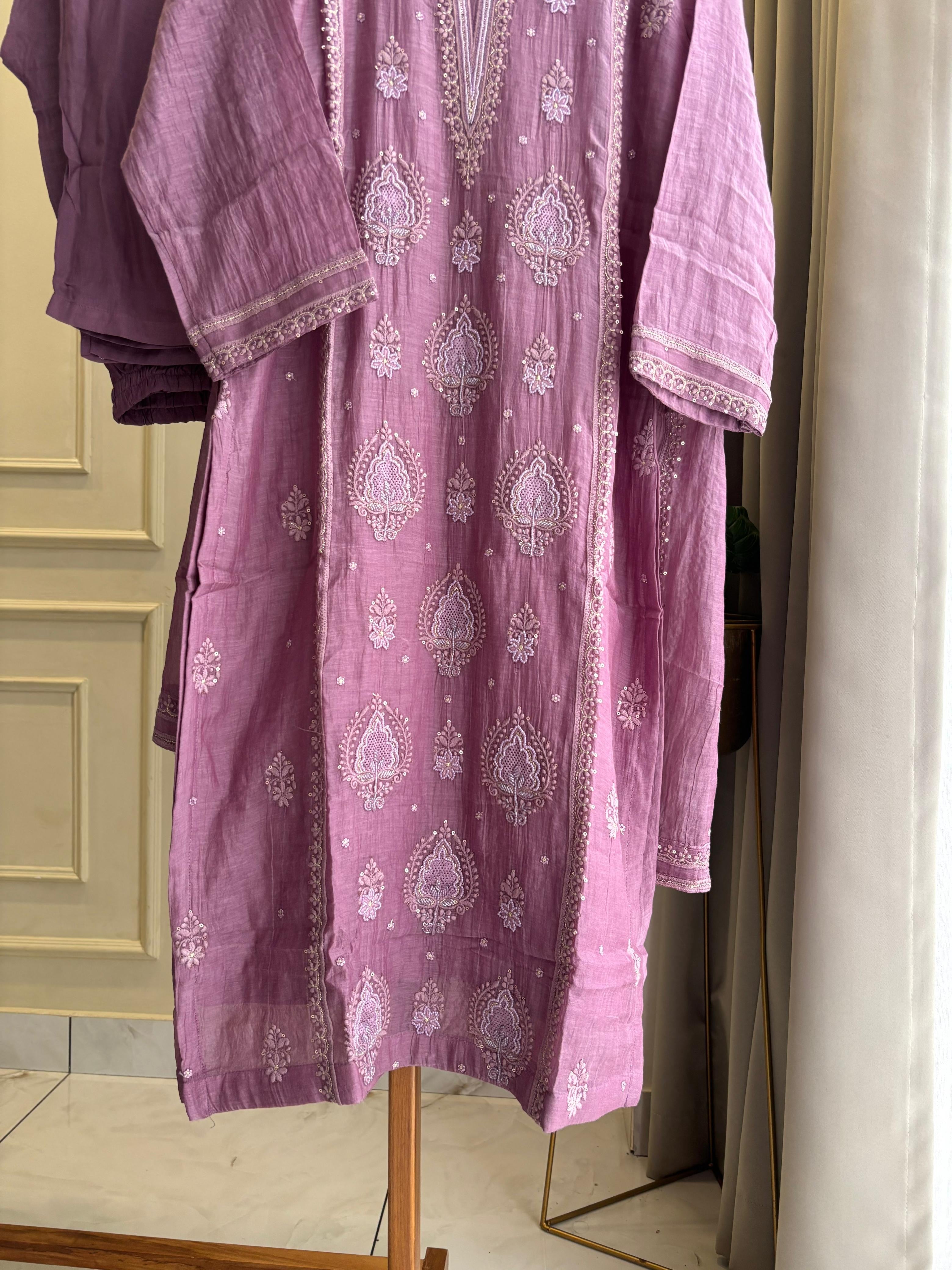 Stylish Embroidered Mulchandheri Suit - 4902