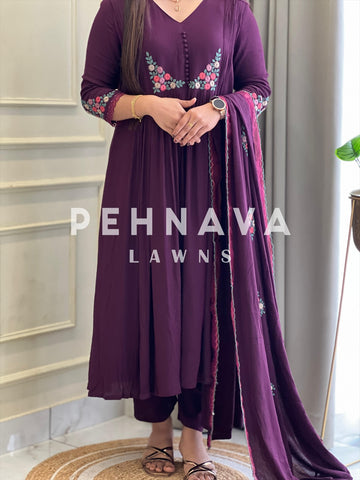 Flowy Rayon Crush Suit - Pehnava Lawns