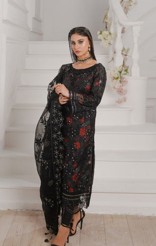 GLAMOURA BY NOOR'S SEMI-STITCHED 3PC | D-08