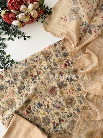 Floral Embroidered Unstitched Suit 4127