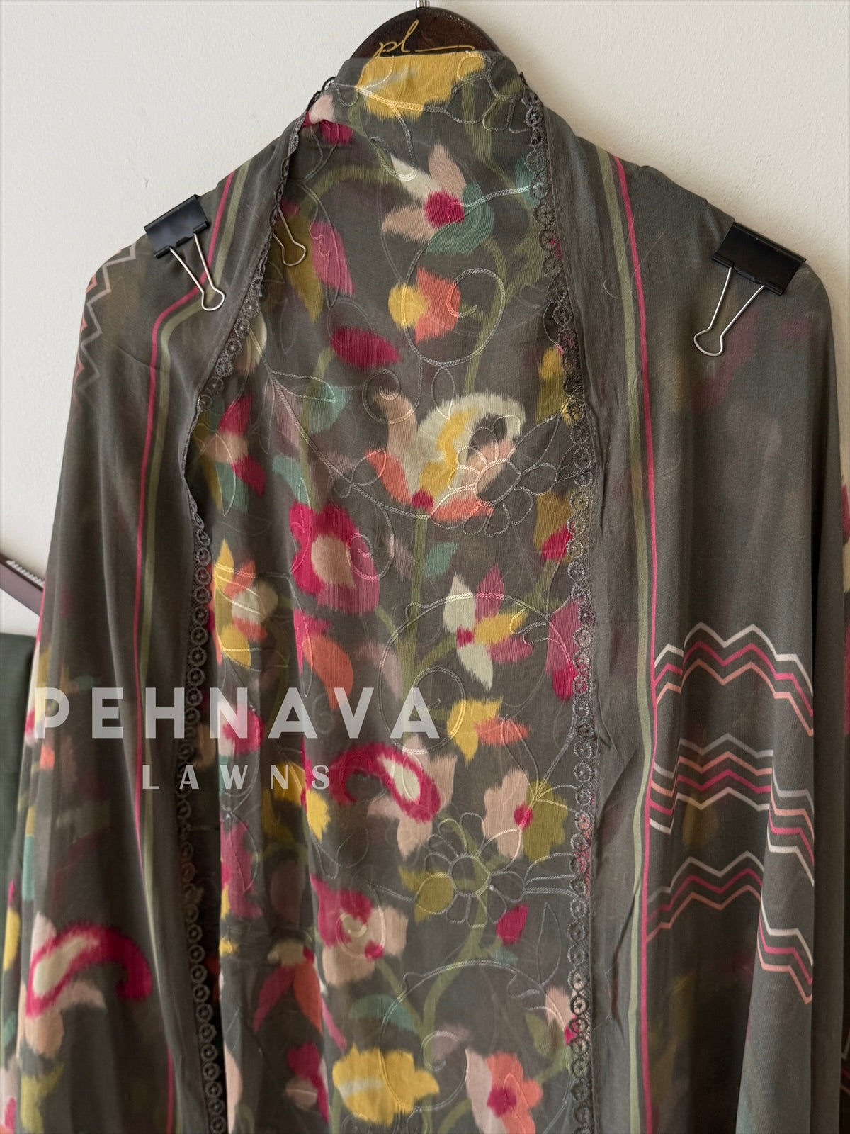 Floral Embroidered Unstitched Suit 3490