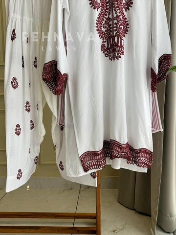 Imported Rayon Embroidered  Suit Set- LRC 258 - Pehnava Lawns