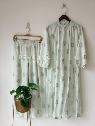 Floral Embroidered Co-ord Set-