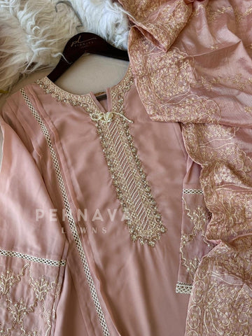 Embroidered Chiffon Suit Set