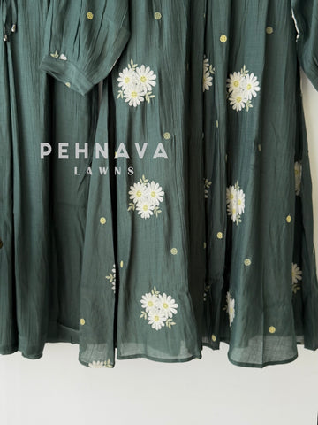 Floral Embroidered Imported Suit-2303