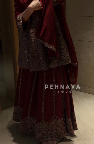 Premium Handworked Skirt set B579
