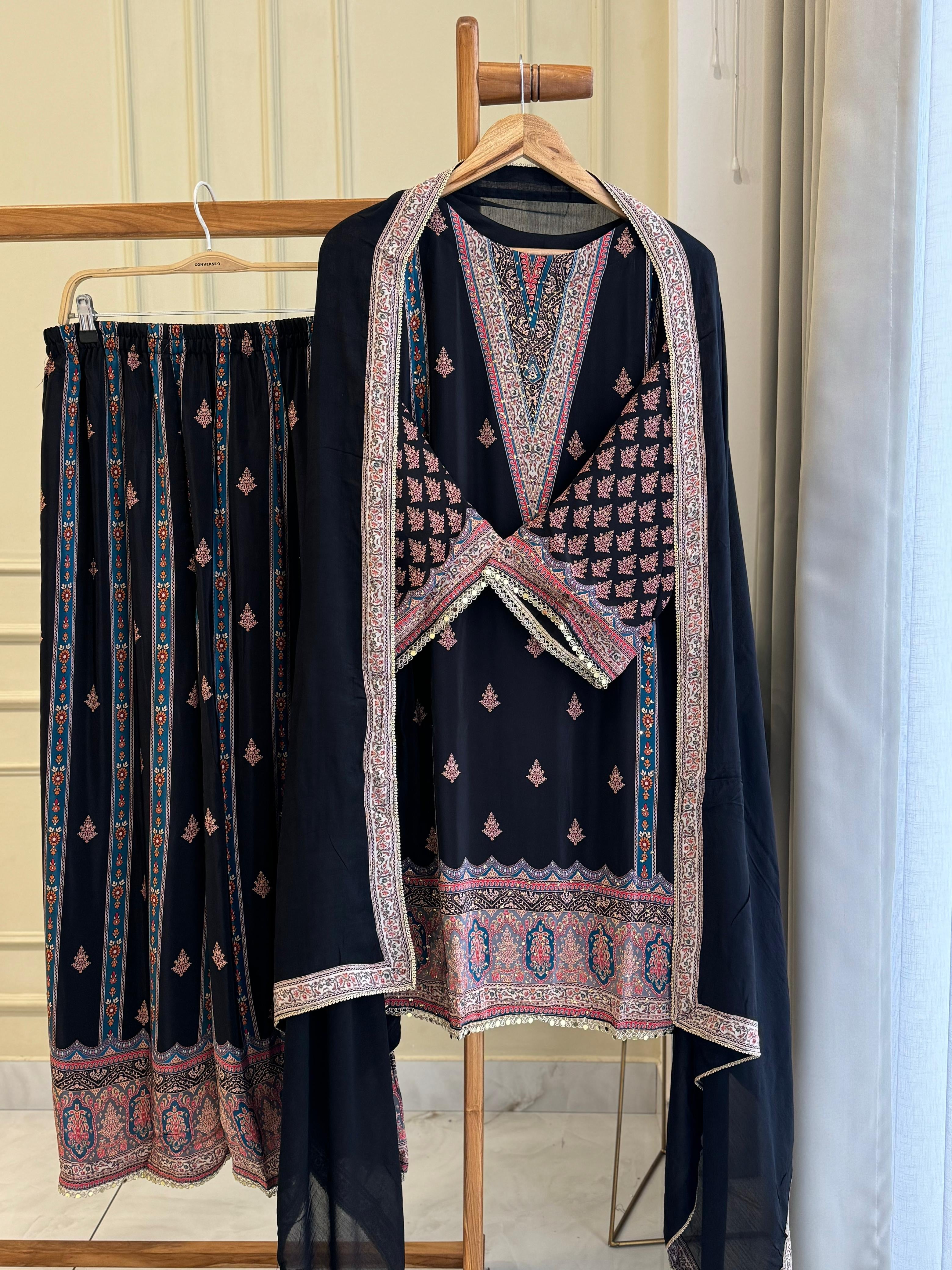 Premium Flowy crepe Suit-2729