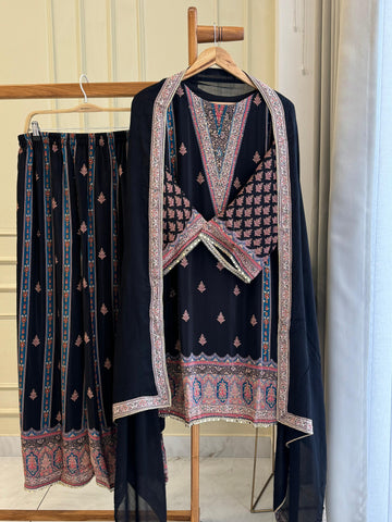 Premium Flowy crepe Suit-2729