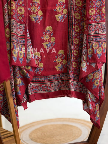 Ajrak Printed Unstitched Suit