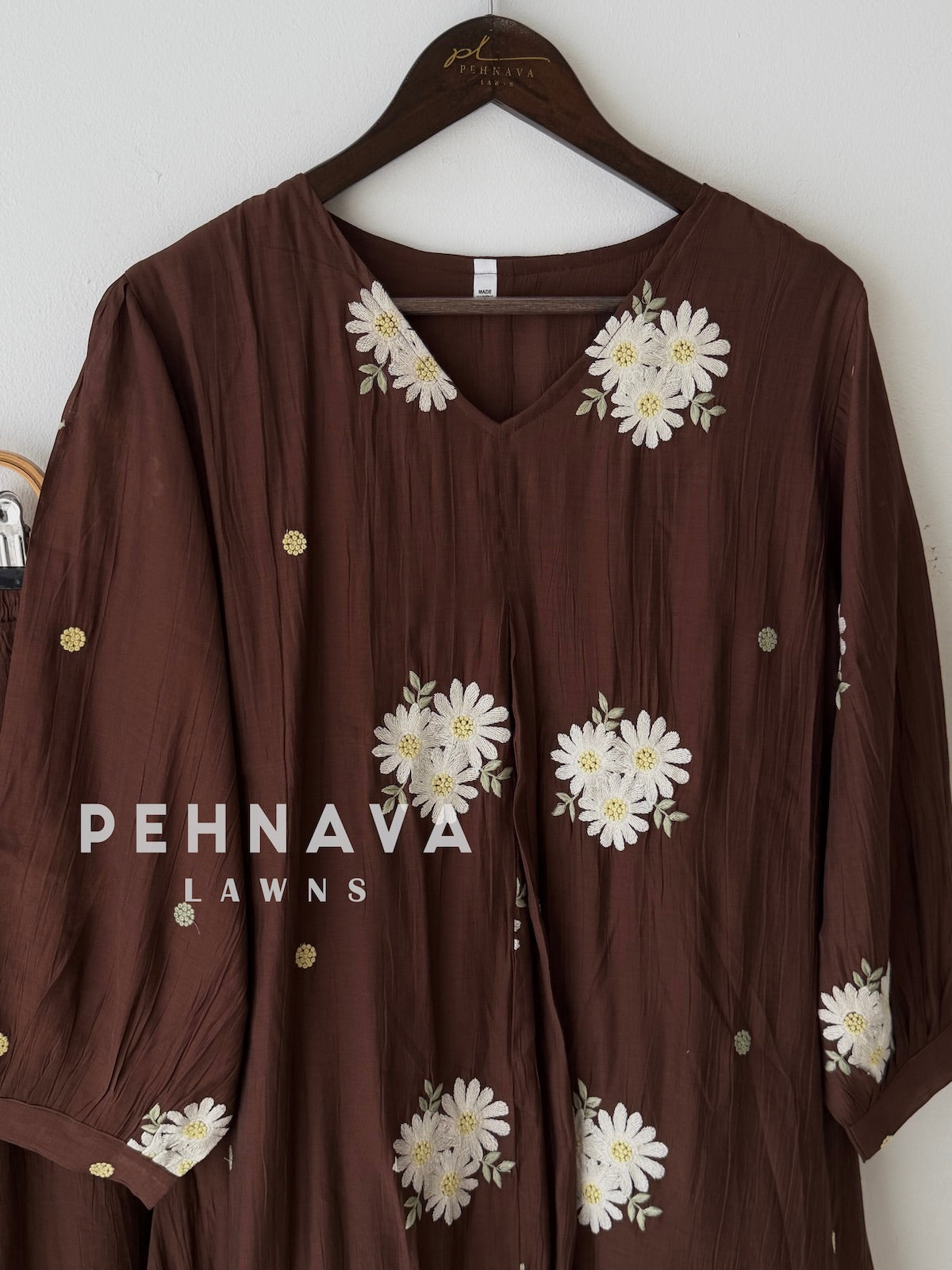 Floral Embroidered Imported Suit-2303