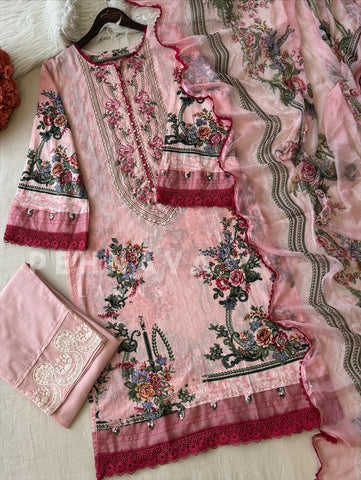 Cotton Lace Detail Suit Set-1483