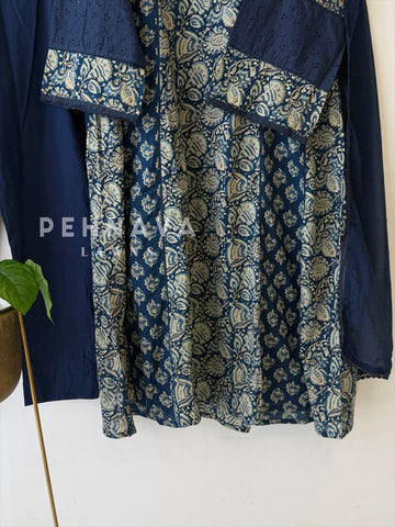 Kalamkari Paisley Printed Three-Piece Set-13104