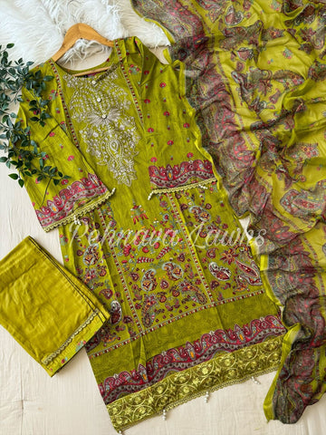 New Vibrant Green Pakistani Suit