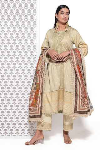 Khaadi Unstitched embroidered Lawn suit-7935