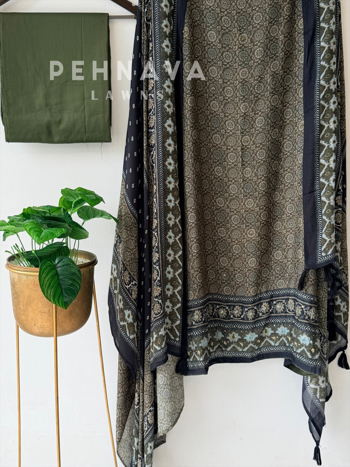 Ajrak Printed Unstitched Suit