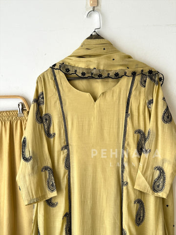 Chanderi Embroidery Suit Set-22158