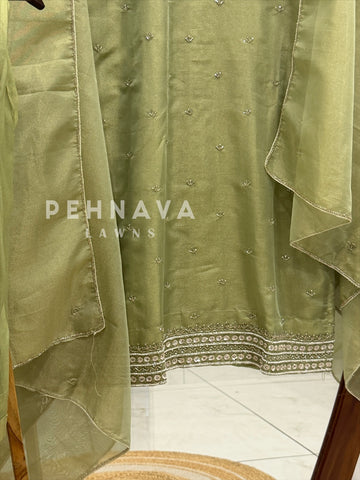 Tissue Handworked Stitched Suit-RR335