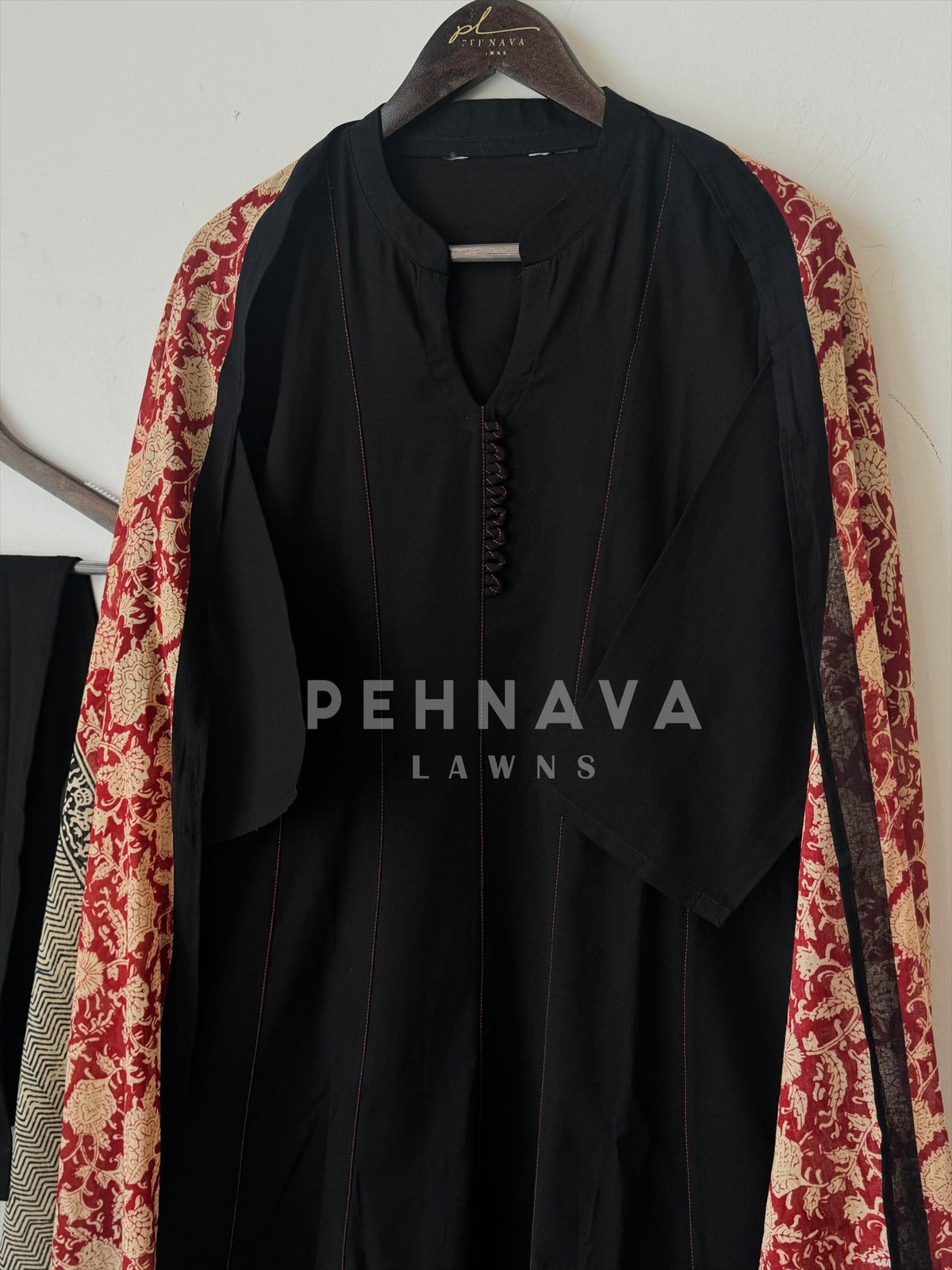 Front Panel Kurta Set with Dupatta-12560