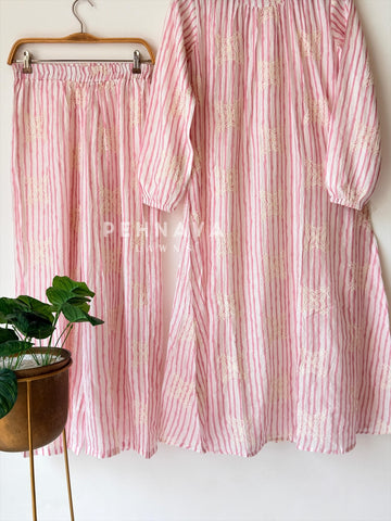 Stripe Embroidered Co-ord Set-4147 - Pehnava Lawns