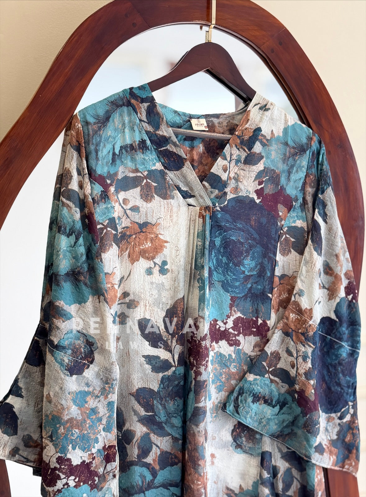 V-Neck Printed Co-ord Set