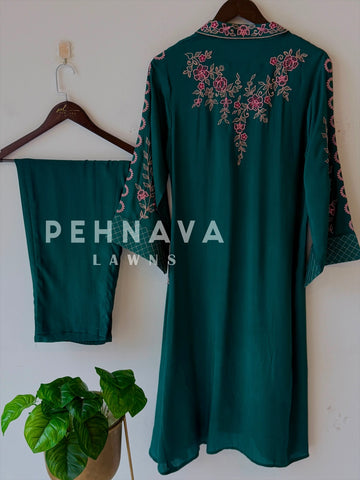 Muslin Embroidered Ensemble D010