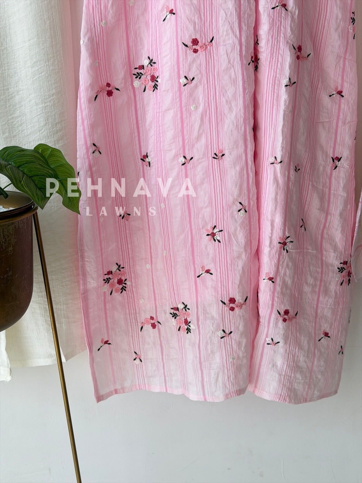 Floral Striped Imported Three Piece Set-298